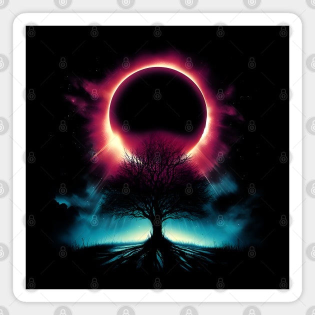 Eclipse Enigma: Nature’s Cosmic Ballet Magnet by MakerMind8.2